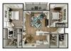 Delmar Floor Plan Delmar Floor Plan at Sanford Landing Apartments, Sanford, FL